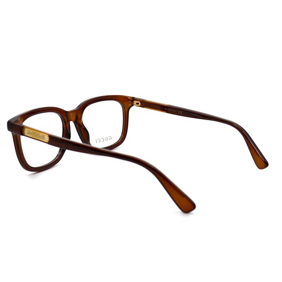 NEW GUCCI GG0938O 006 BROWN TRANSPARENT AUTHENTIC EYEGLASSES FRAME - Picture 6 of 14